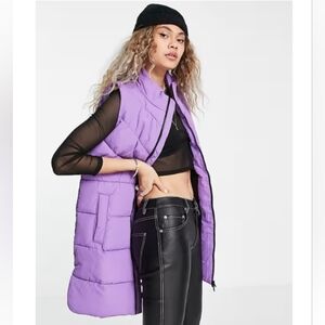 Noisy May Purple Puffer Vest